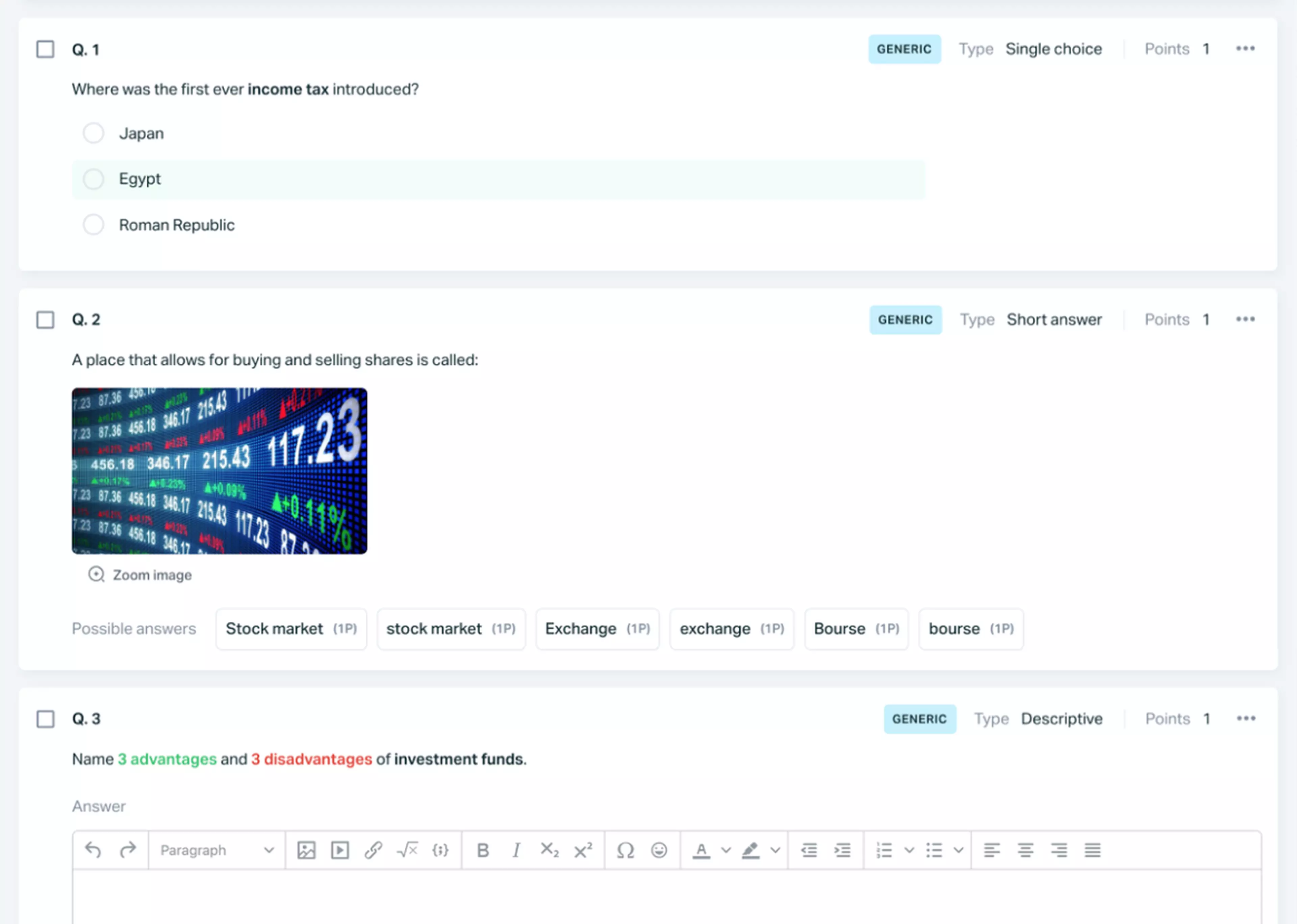 Question Editor