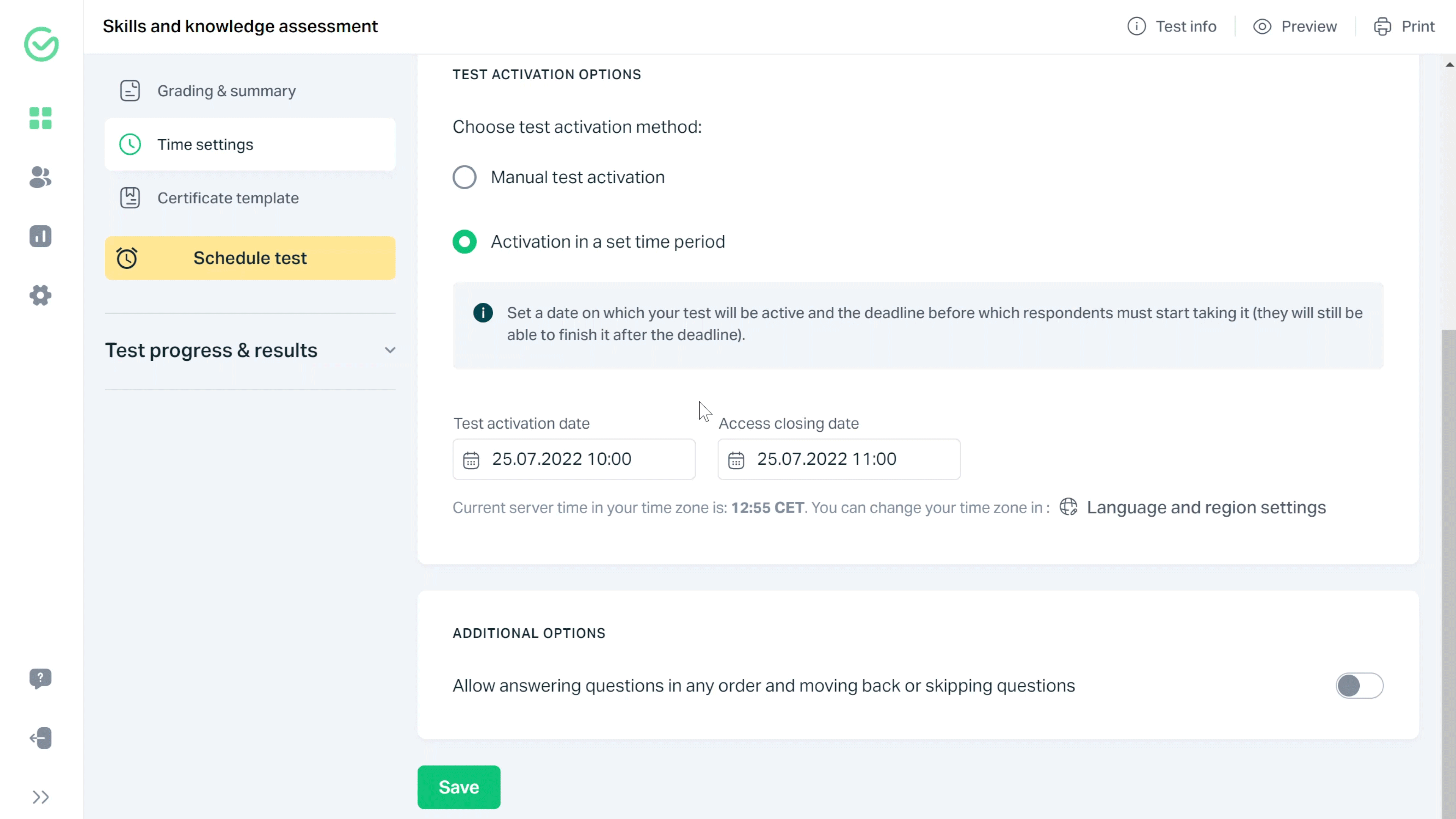 Schedule-a-test