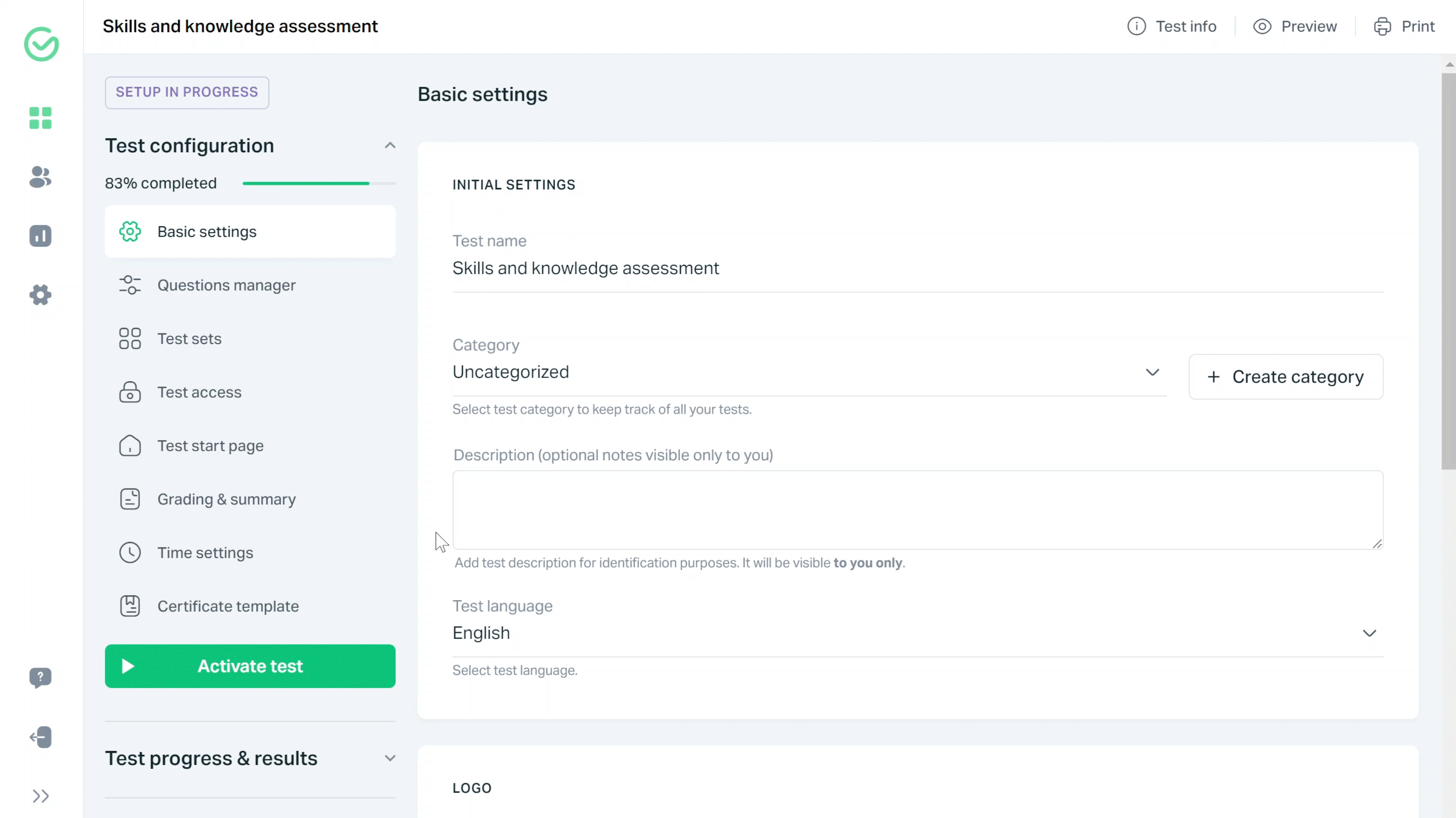 How to redirect respondents after the test