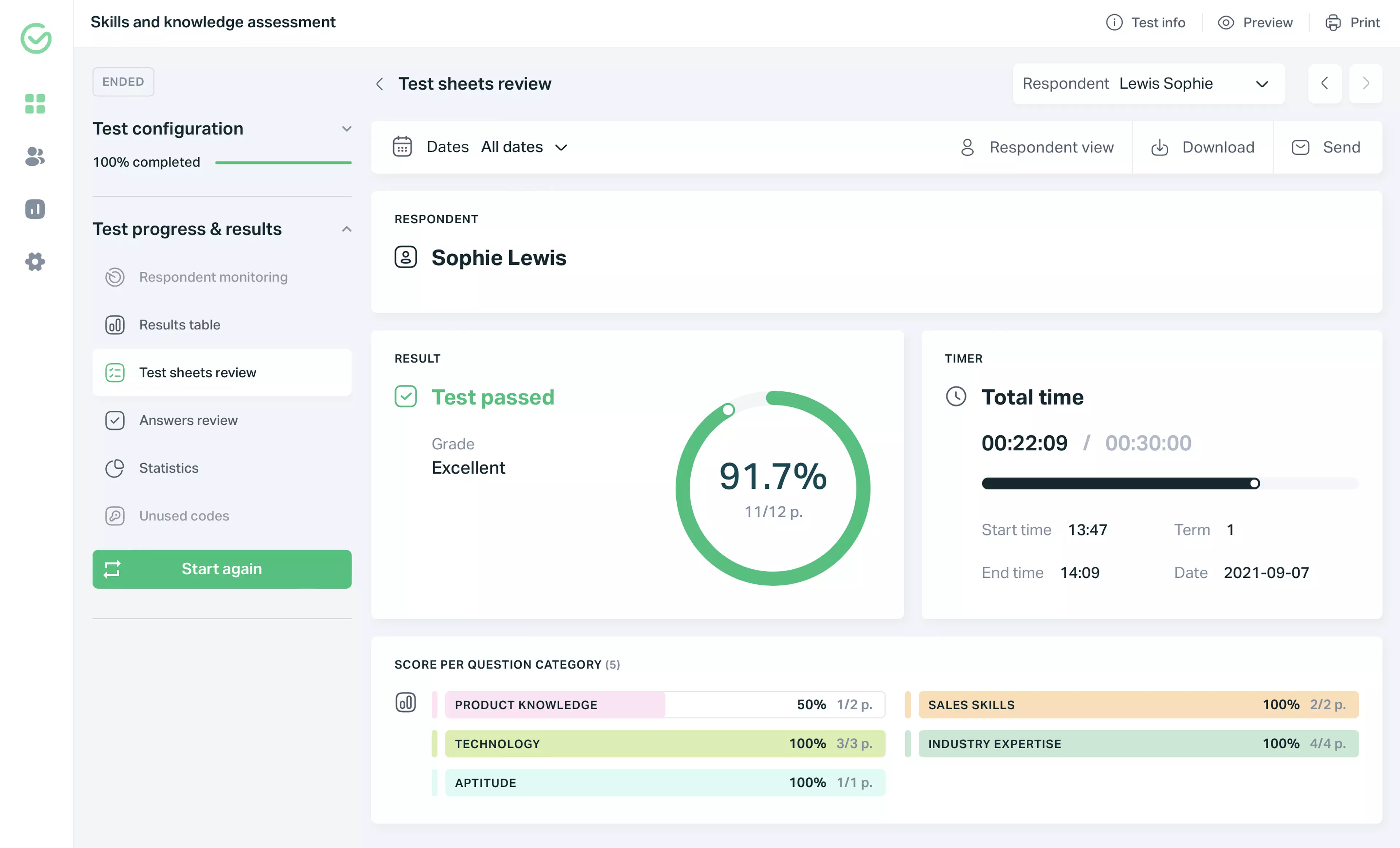 Testportal quiz maker screenshot